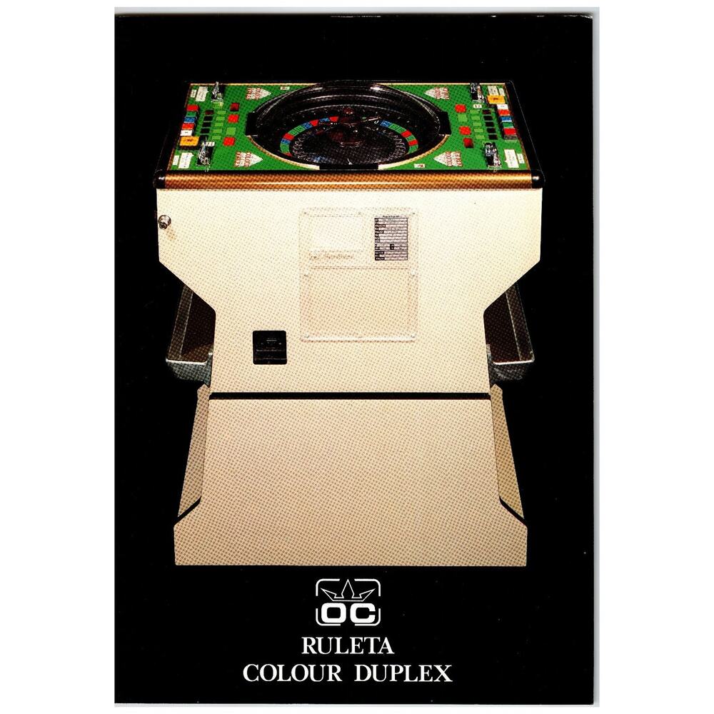 Oper Coin Ruleta Colour Duplex Arcade Machine Catalog 1980s